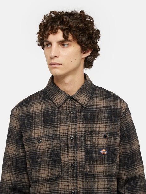 Сорочка бавовняна чоловіча Dickies DK0A4XGTMR11 L Коричнева (800070330903) - зображення 4