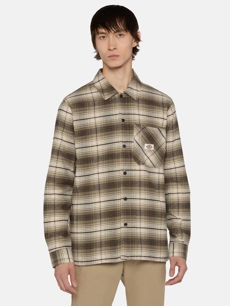 Сорочка бавовняна чоловіча Dickies DK0A86530IP1 XL Коричнева (800070331047) - зображення 1