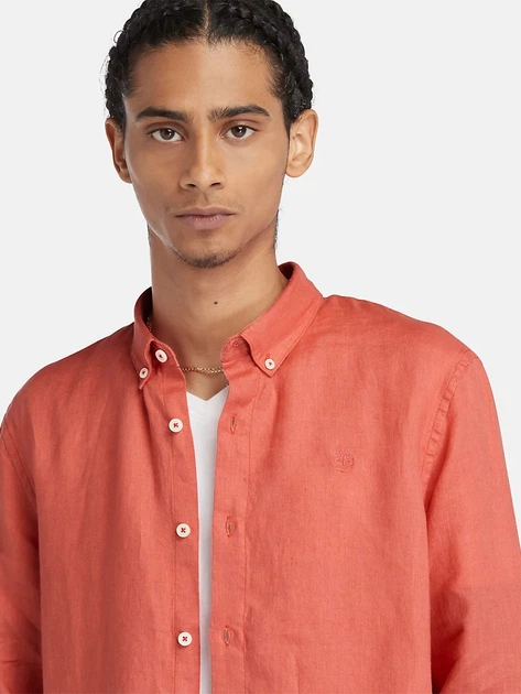 Сорочка чоловіча Timberland TB0A2DC3EI41 XL Цегляна (800070320328) - зображення 4