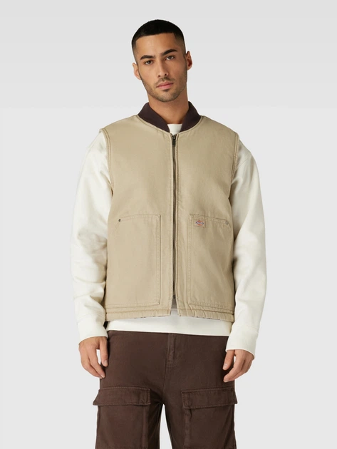 Bezrękawnik męski elegancki Dickies DK0A4XFXF021 S Beżowy - obraz 1