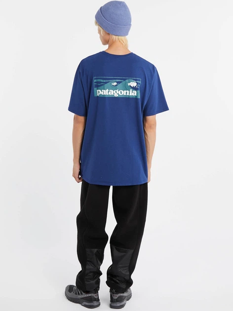 Футболка довга чоловіча Patagonia 37655-CLMB S Синя (800070345382) - зображення 4