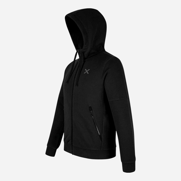 Bluza męska rozpinana streetwear z kapturem Montura MMAC32X-5024-90 S Czarna - obraz 3