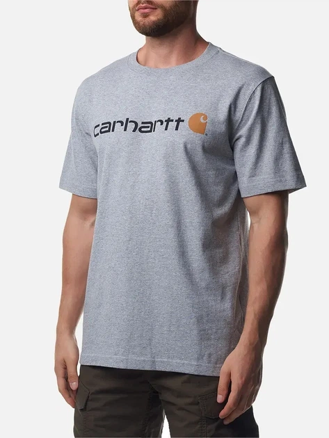Футболка довга бавовняна чоловіча Carhartt 103361034 M Сіра (800070342701) - зображення 1