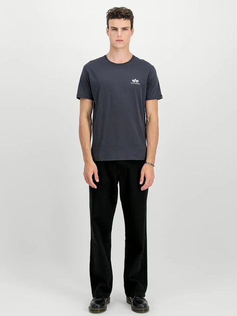 Koszulka męska bawełniana Alpha Industries 188505-02 XL Granatowa - obraz 3