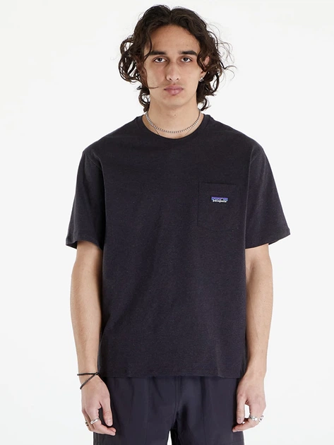 Футболка довга бавовняна чоловіча Patagonia 53255-INBK XL Чорна (800070317712) - зображення 1