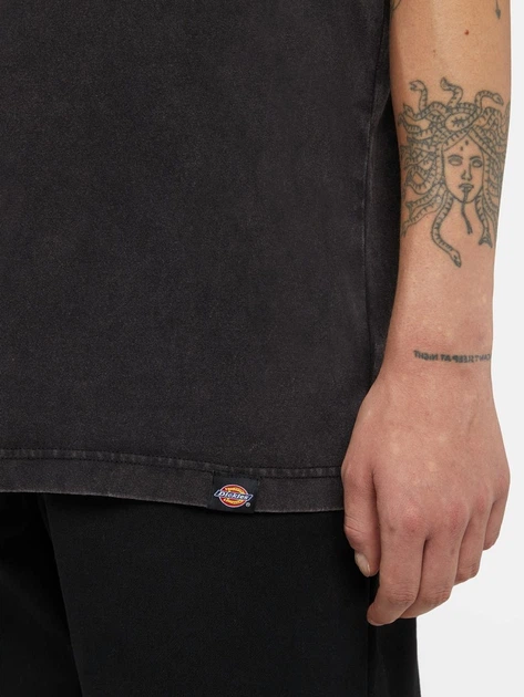 Футболка довга бавовняна чоловіча Dickies DK0A866BH861 S Чорна (800070331052) - зображення 4