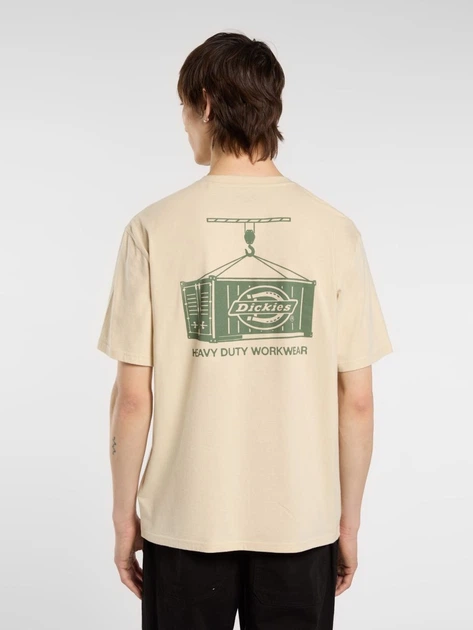 Футболка довга бавовняна чоловіча Dickies DK0A87QML171 M Бежева (800070348156) - зображення 2