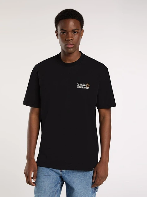 Футболка довга бавовняна чоловіча Dickies DK0A87QNBLK1 XL Чорна (800070348162) - зображення 1