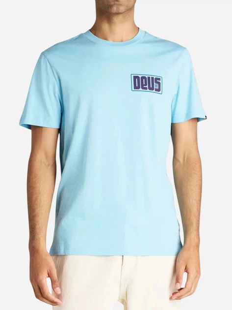 Футболка довга бавовняна чоловіча Deus Ex Machina DMP251953A-SKY S Блакитна (800070340669) - зображення 1