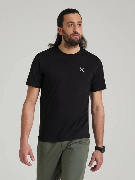 Футболка довга бавовняна чоловіча Montura MTGC42X-5028-90 M Чорна (800070341231) - зображення 1