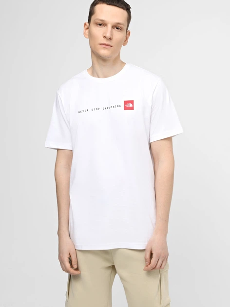 Футболка довга бавовняна чоловіча The North Face NF0A87NSFN41 L Біла (800070337256) - зображення 1