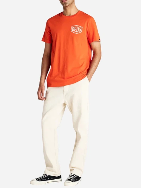 Футболка довга бавовняна чоловіча Deus Ex Machina T_DMW41808C-TTO L Помаранчева (800070340697) - зображення 3