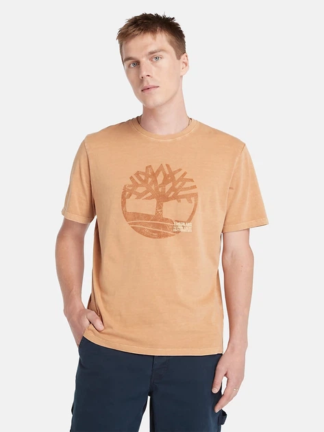 Koszulka męska bawełniana Timberland TB0A5UEKP471 M Jasnopomarańczowa - obraz 1