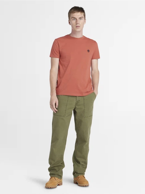 Футболка довга бавовняна чоловіча Timberland TB0A2BPREG61 XL Коралова (800070320317) - зображення 3