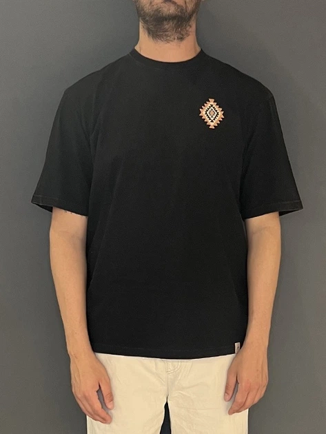 Koszulka męska bawełniana Tooco TOCOM-OVT-BLACK-WHASED M Czarna - obraz 1