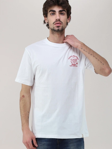 Футболка довга бавовняна чоловіча Tooco TOCOM-OVT-OFF-WHITE M Біла (800070340793) - зображення 1