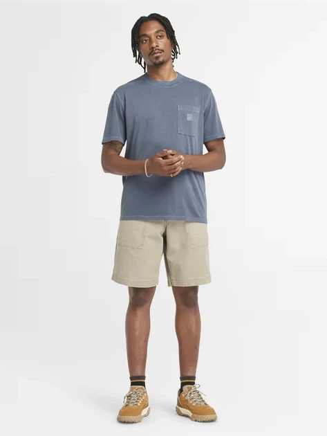 Koszulka męska bawełniana Timberland TB0A5VDH4331 L Niebieska - obraz 3