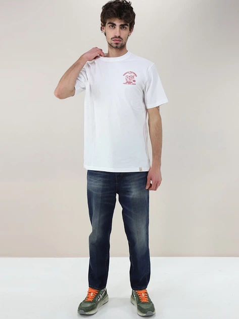 Koszulka męska bawełniana Tooco TOCOM-OVT-OFF-WHITE S Biała - obraz 3