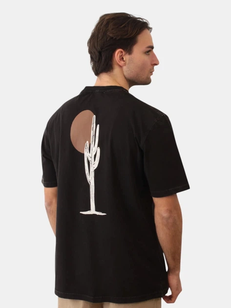 Koszulka męska bawełniana Tooco TOCOM-TSR-CA-BLACK-WHASED XL Czarna - obraz 2