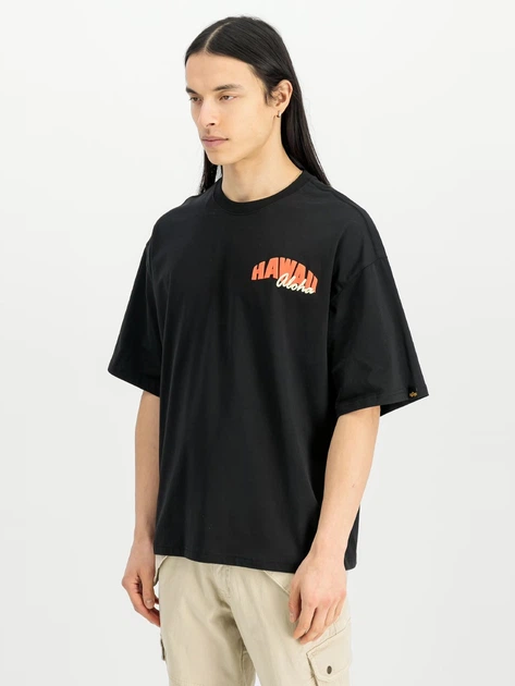 Koszulka męska bawełniana Alpha Industries X156535-03 L Czarna - obraz 1