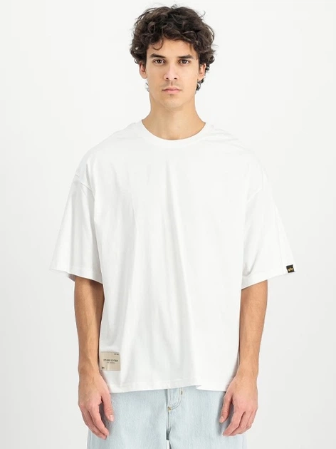 Koszulka męska bawełniana Alpha Industries X156550-09 XL Biała - obraz 1