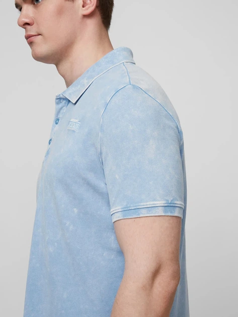 Поло довге чоловіче Guess M1GP53K83J0 M Блакитне (7618483436754) - зображення 4