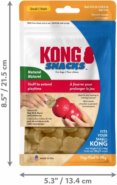 Ласощі для собаки Kong Snacks Bacon & Cheese XO3E S (0035585213019) - зображення 4