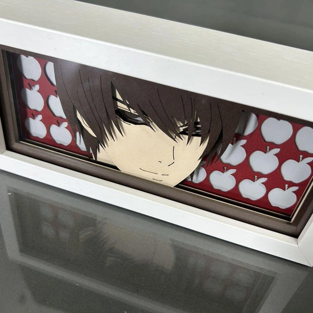 Многослойный Ночник лампа аниме Тетрадь Смерти светильник Эл Лоулайт Death Note - изображение 5