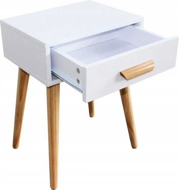 Набір приліжкових тумбочек ModernHome by Multistore Білі 2 шт. (WYJ-085-2 WHITE) - зображення 3