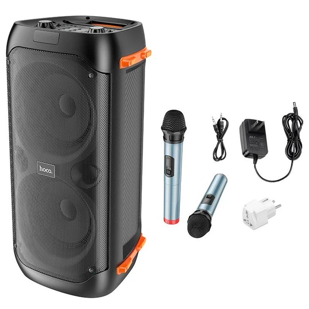 Портативная колонка Hoco BS53 Manhattan Wireless Dual Mic Outdoor BT Speaker 20W*2 Black - изображение 3