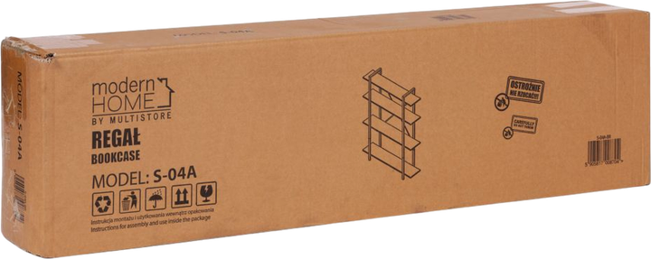 Стелаж ModernHome by Multistore лофт 4 полиці металевий каркас S-04A (5905817008704) - зображення 5