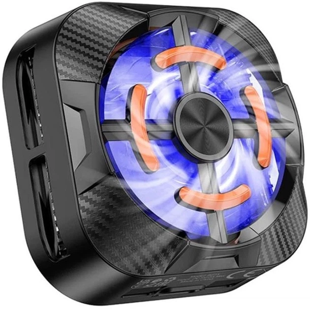 Мобільний кулер BOROFONE BG15 magnetic Type-C MagSafe LED підсвічування для телефона/смартфона на IOS Android Андроїд Чорний - изображение 3