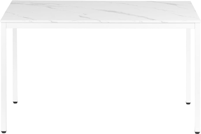 Stół do jadalni ModernHome by Multistore 120 x 60 cm Biały marmur (NORD-MRW-W) - obraz 2