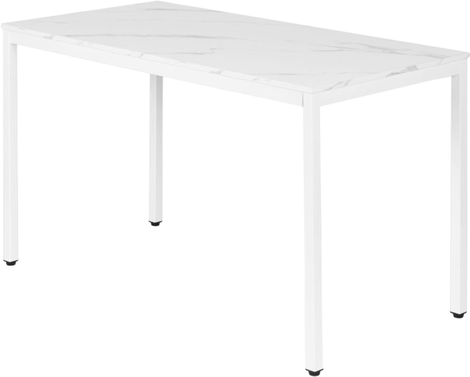 Stół do jadalni ModernHome by Multistore 120 x 60 cm Biały marmur (NORD-MRW-W) - obraz 3