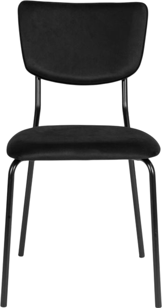 Набір стільців для кухні та вітальні ModernHome by Multistore оксамитових 4 шт. Чорні (KJC-4-BC) - зображення 2