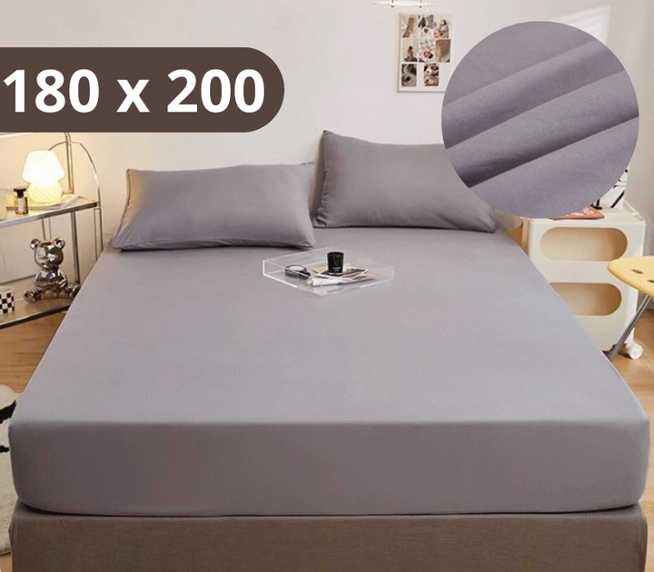 Простыня на резинке Softable Fabric 180×200 — мягкая, плотная, комфортная, серый (KT7006007) - Фото 1 Простыня на резинке Softable Fabric 180×200 — мягкая, плотная, комфортная, серый (KT7006007) - изображение 1