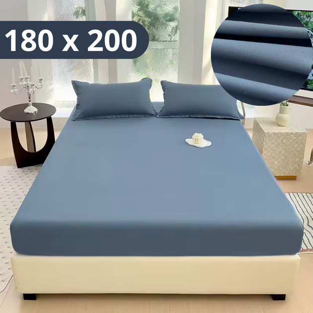 Простыня на резинке Softable Fabric 180×200 — мягкая, плотная, комфортная, синий (KT7006016) - Фото 1 Простыня на резинке Softable Fabric 180×200 — мягкая, плотная, комфортная, синий (KT7006016) - изображение 1