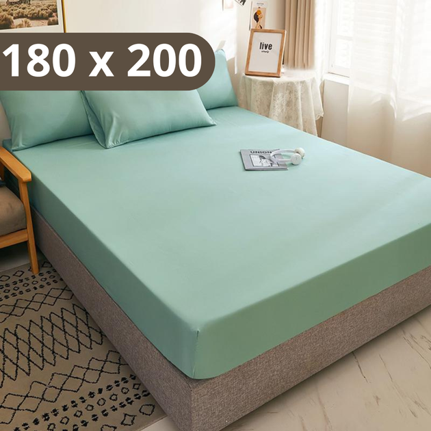 Простыня на резинке Softable Fabric 180×200 — мягкая, плотная, комфортная, мятный (KT7006046) - Фото 1 Простыня на резинке Softable Fabric 180×200 — мягкая, плотная, комфортная, мятный (KT7006046) - изображение 1