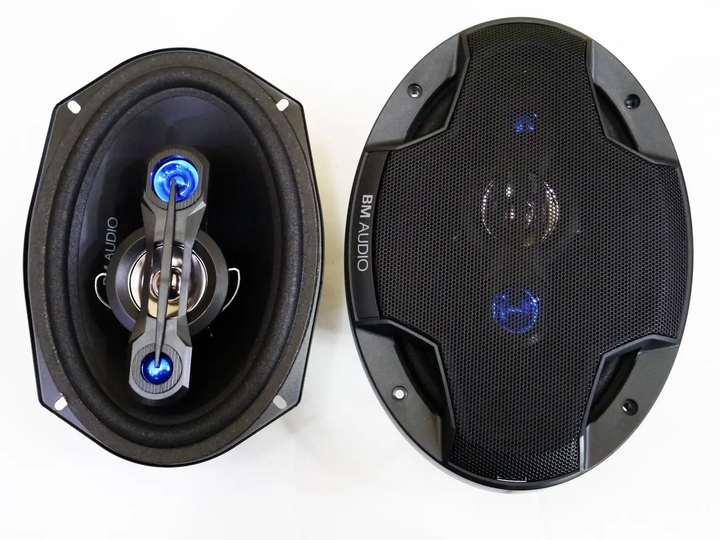 Автоакустика 6" x 9" (15 x 23 см) 500W 4-х смугові колонки овальні динаміки BOSCHMANN XJ3-996B - изображение 2