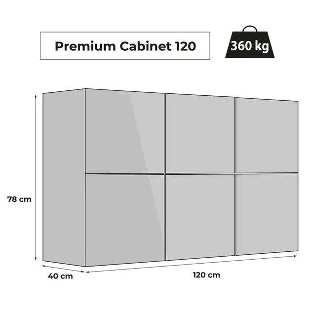 Szafka do akwarium AQUAEL 132383 premium 120 x 40 x 78 cm Szara (5905546341615) - obraz 12