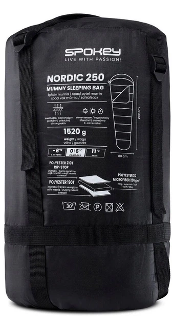 Спальний мішок Spokey Nordic 250 трисезонний тип мумії (5905339448293) - зображення 3