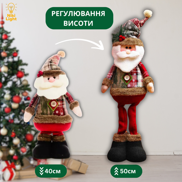 Набір новорічних фігурок 3 шт сніговик слень санта клаус 50см