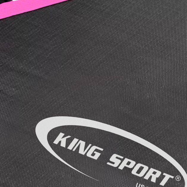 Фитнес батут с ручкой King Sport 130см Pink усиленная стальная рама, 42 амортизатора - изображение 10