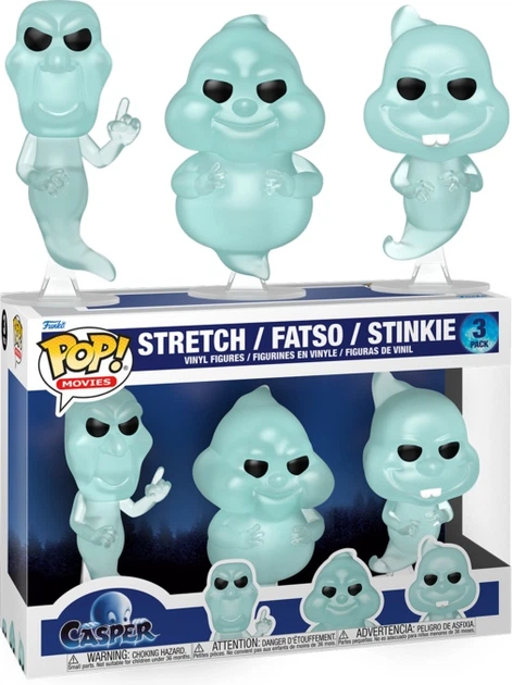 Zestaw figurek Funko Pop Movies Casper Stretch Fatso Stinkie 3 x 11.4 cm 86337 (889698863377) - obraz 2