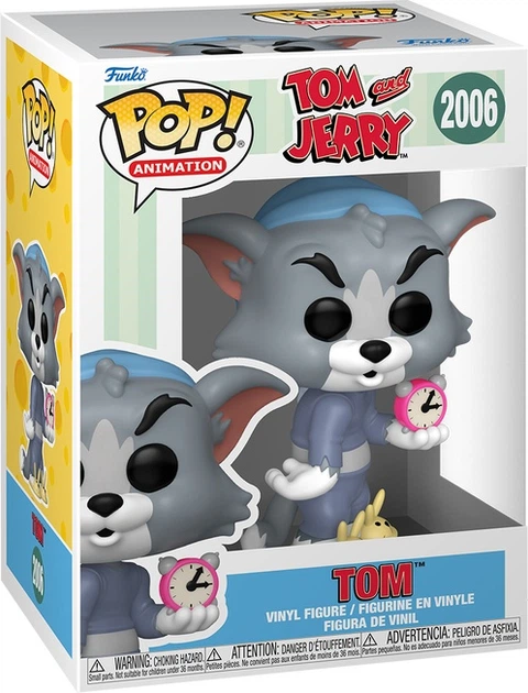 Figurka Funko Pop Animation Tom and Jerry Tom with Clock 9.9 cm 86282 (889698862820) - obraz 1