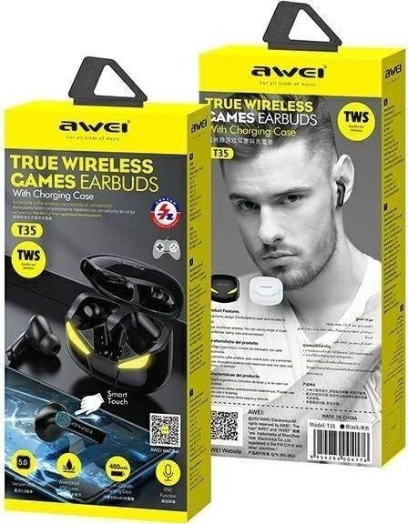 Навушники Awei T35 TWS Black (AWE000073) - зображення 3