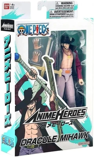 Фігурка Bandai Anime Heroes One Piece Dracule Mihawk 17 см 37053 (3296580370535) - зображення 1
