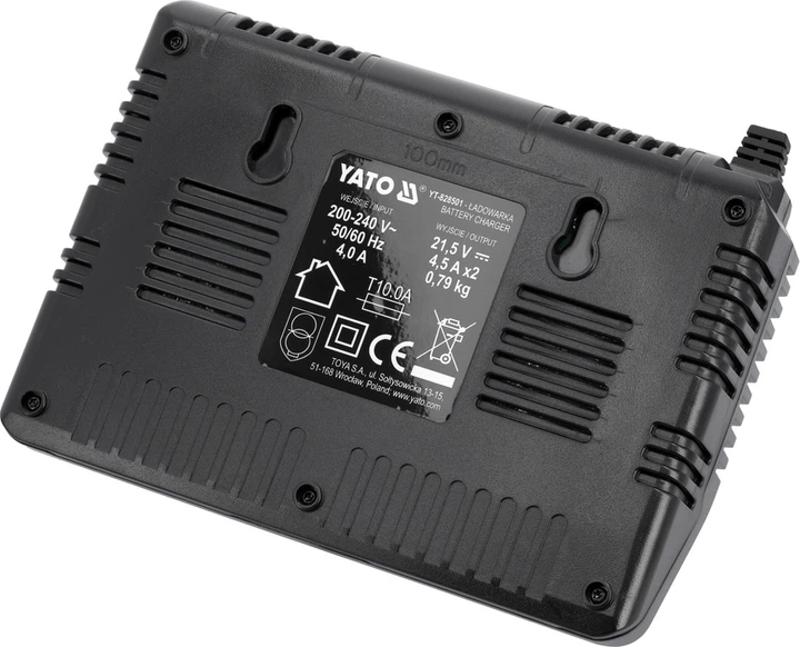 Розумний подвійний зарядний пристрій YATO для акумуляторів 18 В 4.5 А (YT-828501) - зображення 4