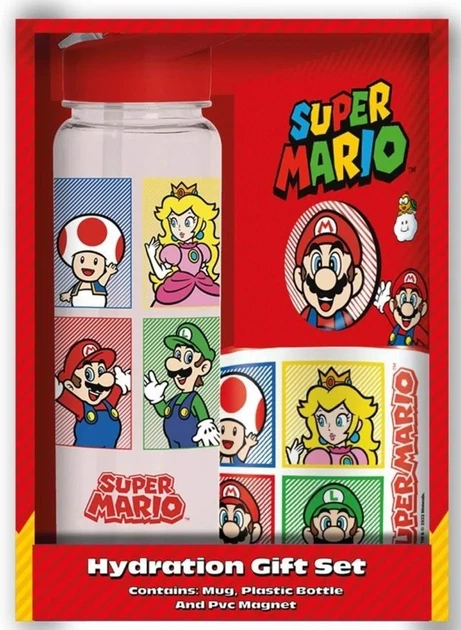Подарунковий набір Pyramid International Super Mario GP86570 Пляшка Чашка Магніт (5050293865706) - зображення 1
