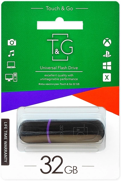 Флешка T&G 012 32GB Jet чорний - изображение 2